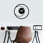 Wallity Circle 15 Reloj de Pared Decorativo de Metal Negro